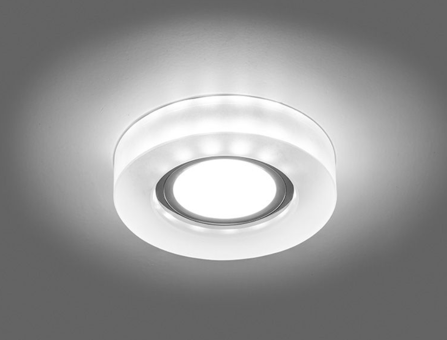 Светильник точечный Feron CD8080 15LED*2835SMD 4000K, MR16 50W G5.3 белый матовый, хром