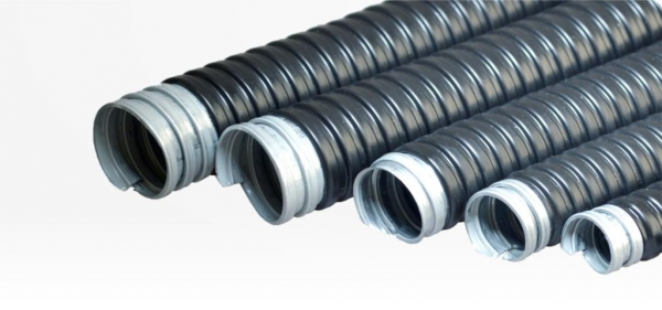 Металлорукав в ПВХ-изоляции МРПИнг   8 черный /без протяжки/ Строитель (кратно 100)