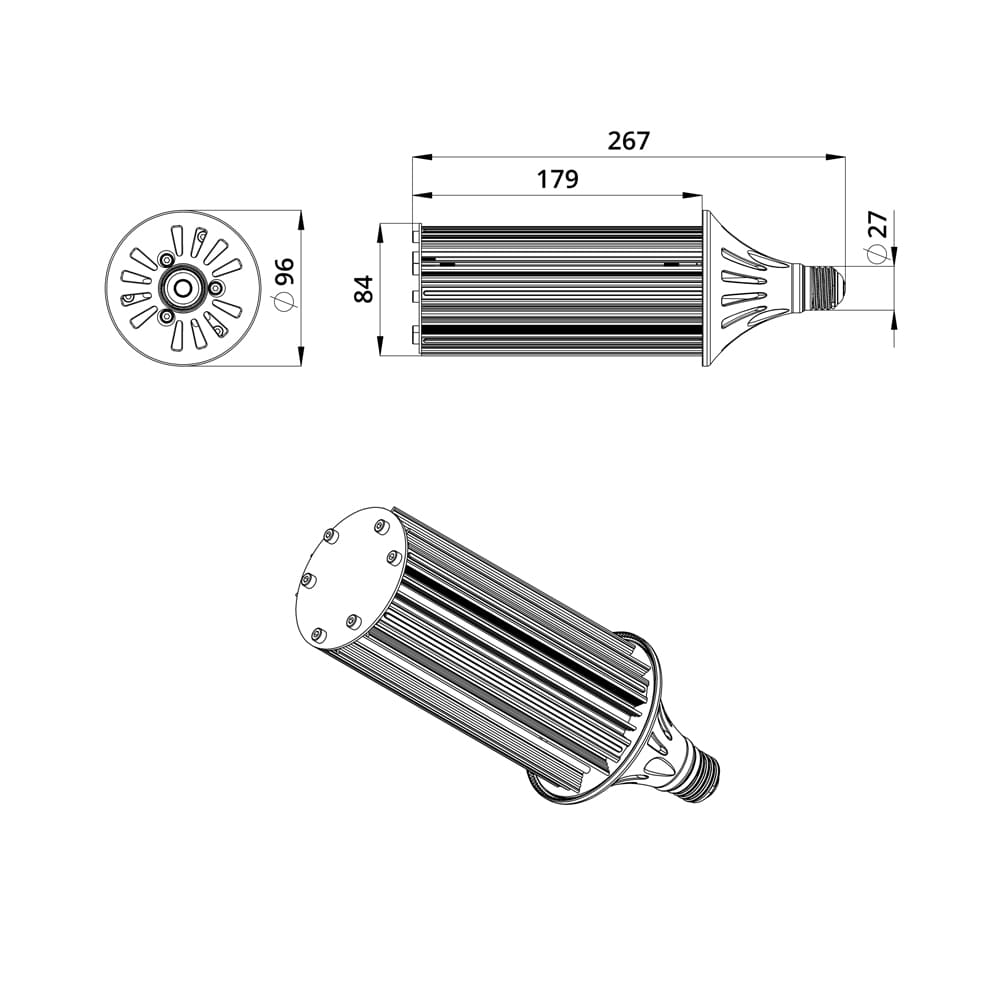 Светодиодная лампа ПромЛед КС Е27-C 50 4000К