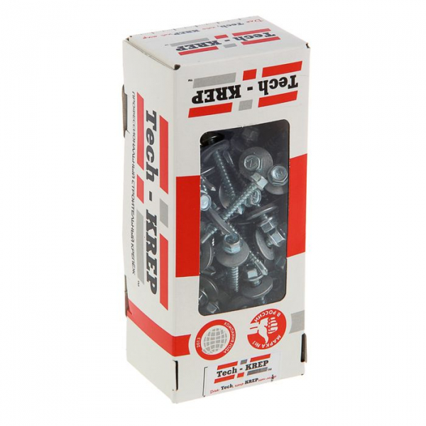 Саморез КР ZP св. 5,5х38 (60 шт) - коробка с ок. Tech-Krep
