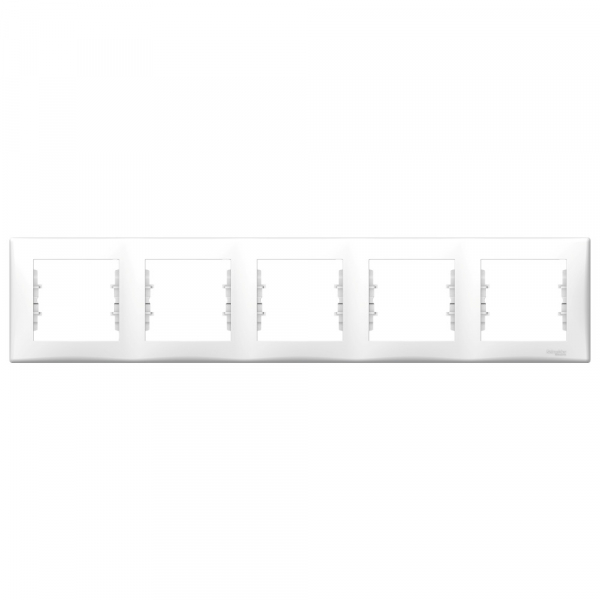 Schneider Electric Sedna  Белый Рамка 5-местная горизонтальная SDN5800921