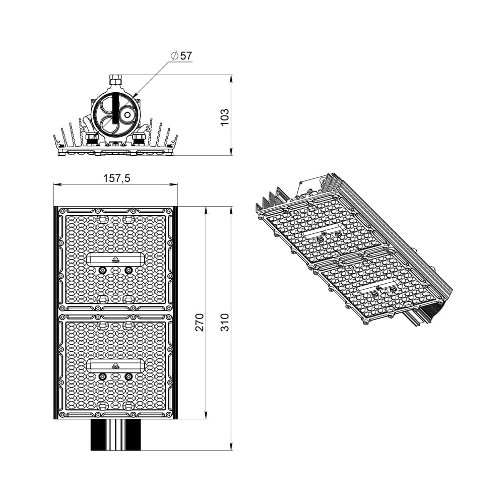 Магистраль v2.0 МЛ ЭС 100 CRI70 4000К 155х70°