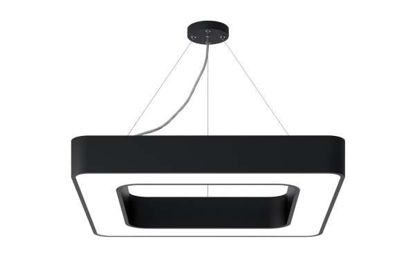 Светильник светодиодный ЭРА Geometria Quadro SPO-161-B-40K-060 60Вт 4000К 5500Лм IP40 600*600*80 черный подвесной