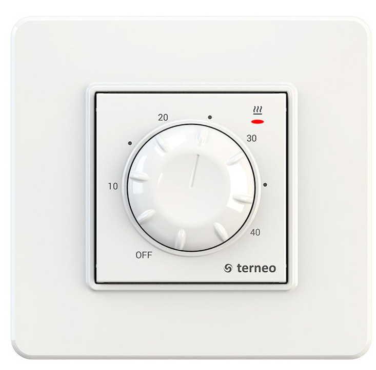 Терморегулятор Terneo rtp белый механический, для теплого пола. Датчик в комплекте.