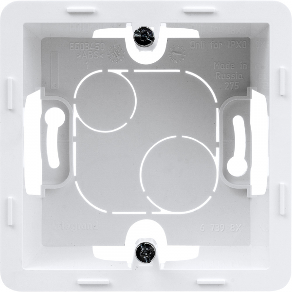 Legrand INSPIRIA Белый Коробка накладного монтажа1-местная IP20 скрытая установка