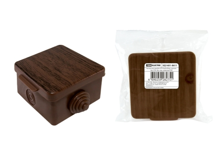 Коробка распаячная TDM ОП 65х65х50мм, крышка, бук, IP54, 4входа,  индивидуальный штрихкод  SQ1401-0611