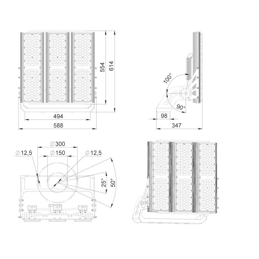 Плазма 750 L V CRI95 5700К 45°