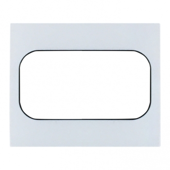 Стокгольм Рамка для розетки 2-местная белая с  линией цвета черный  EKF PROxima