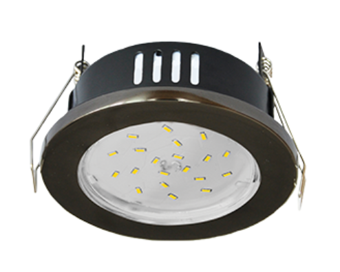 Ecola GX53 H9 защищенный IP65 светильник встраив. без рефл. черный хром 98х55