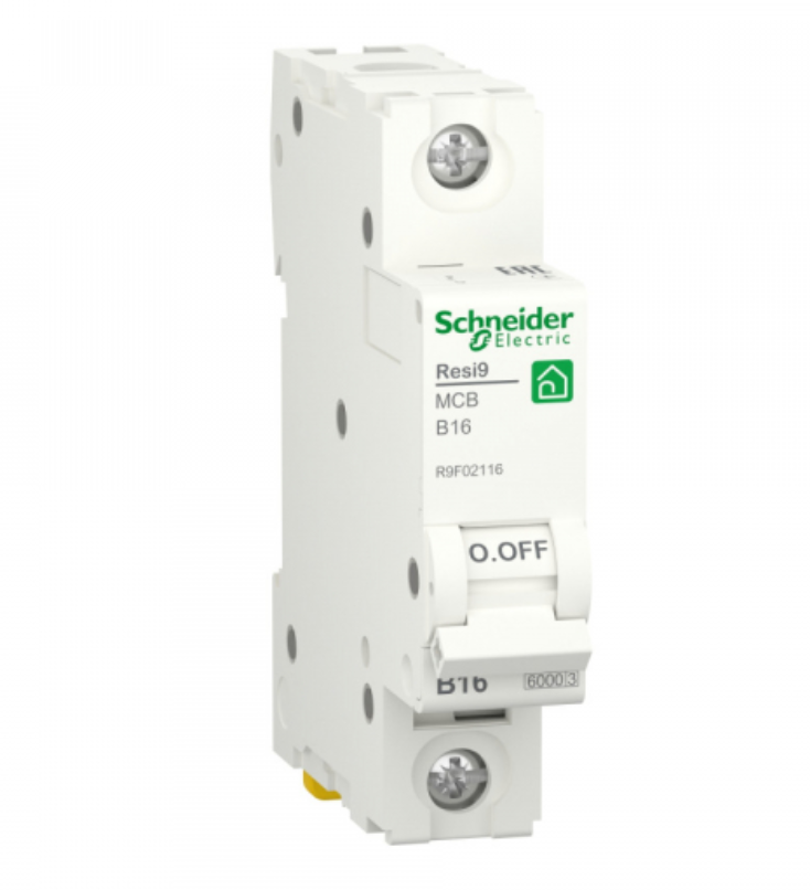 Выключатель Автоматический  1П  16А  6000A (АВ) B Schneider Electric RESI9  R9F02116