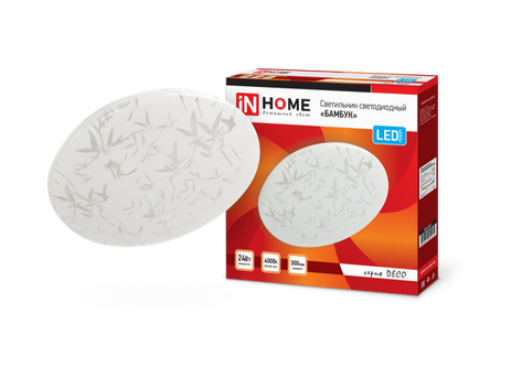 Cветильник светодиодный IN HOME DECO 24Вт 230В 4000К 1560лм 300мм Бамбук