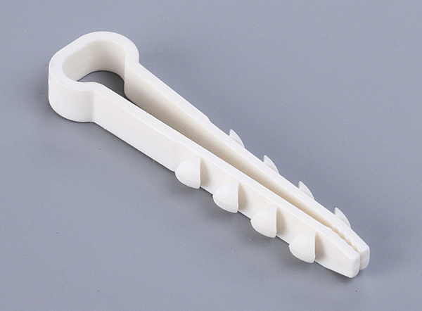 Дюбель-хомут 14-6 прямоугольный белый (уп.100шт.) Fortisflex