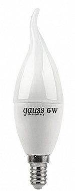 Светодиодная лампа Gauss С37  6.5Вт 150-265В 2700K/3000К E14