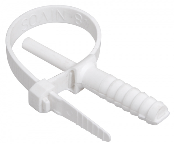 Хомут (стяжка) нейлон  7,0 х 150  бел.  (50шт)  дюбельный ХД  IEK UHH80-7-150-50-K01-F