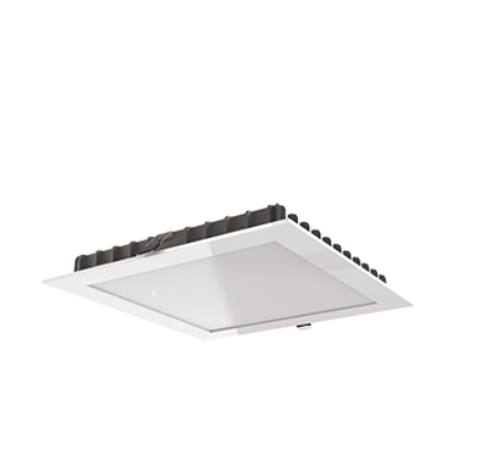 Светильник светодиодный  ВАРТОН Downlight квадратный встроенный 200*200*25 25W 4000K IP44 RAL7045 серый матовый