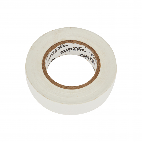 Изолента ПВХ KRANZ 0.13х19 мм, 25 м, белая (5 шт./уп.) KR-09-2201