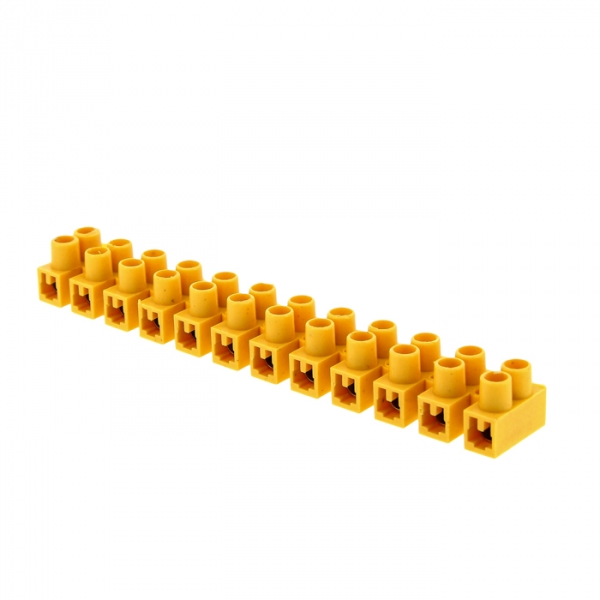 Клеммная колодка 12mm 16А полистирол желтая (уп.10шт.) EKF