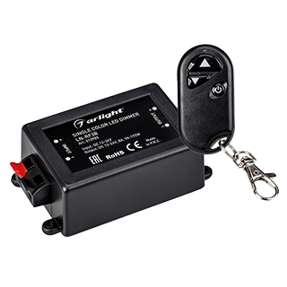 Arlight Диммер LN-RF3B (12/24V, 96/192W, ПДУ-брелок 3кн) (ARL, IP20 Пластик, 1 год)