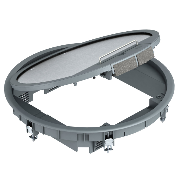 Лючок GESR9 SRU (универсальный) 12xModul45 (полиамид,серый) /GESR9 SR U 7011/