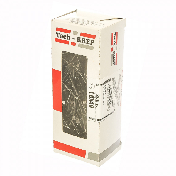 Гвоздь строительный 1,6х40 (200 г) - коробка с ок Tech-Krep