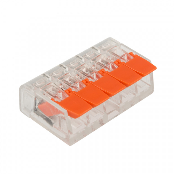 REXANT 221-415 Клемма 5-проводная до 4,0 мм2 (40 шт/уп) 07-5205 (кратно 40)