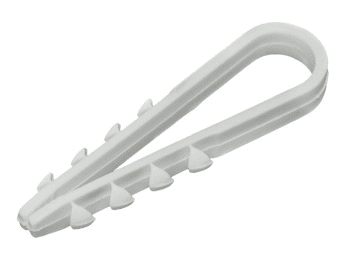 Дюбель-хомут  5-10 круглый белый нейлон ДХК-10 (упаковка 100 шт) TDM