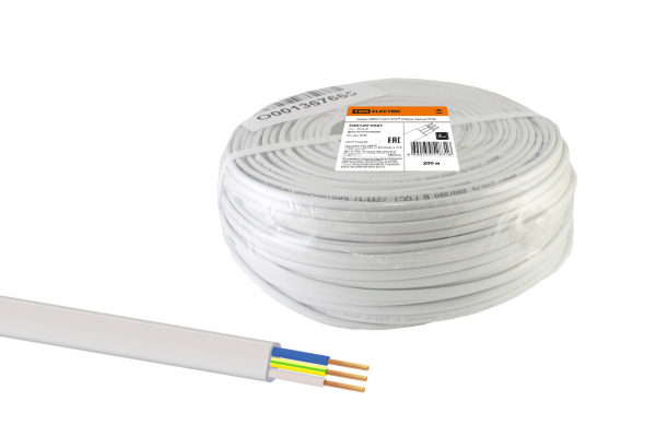 ШВВП 3х0,5 провод белый TDM (кратно 200)