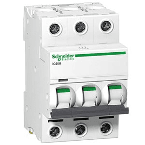Автоматический выключатель Schneider Electric 3P 40А характеристика C 10кА Acti9 iC60H A9F89340