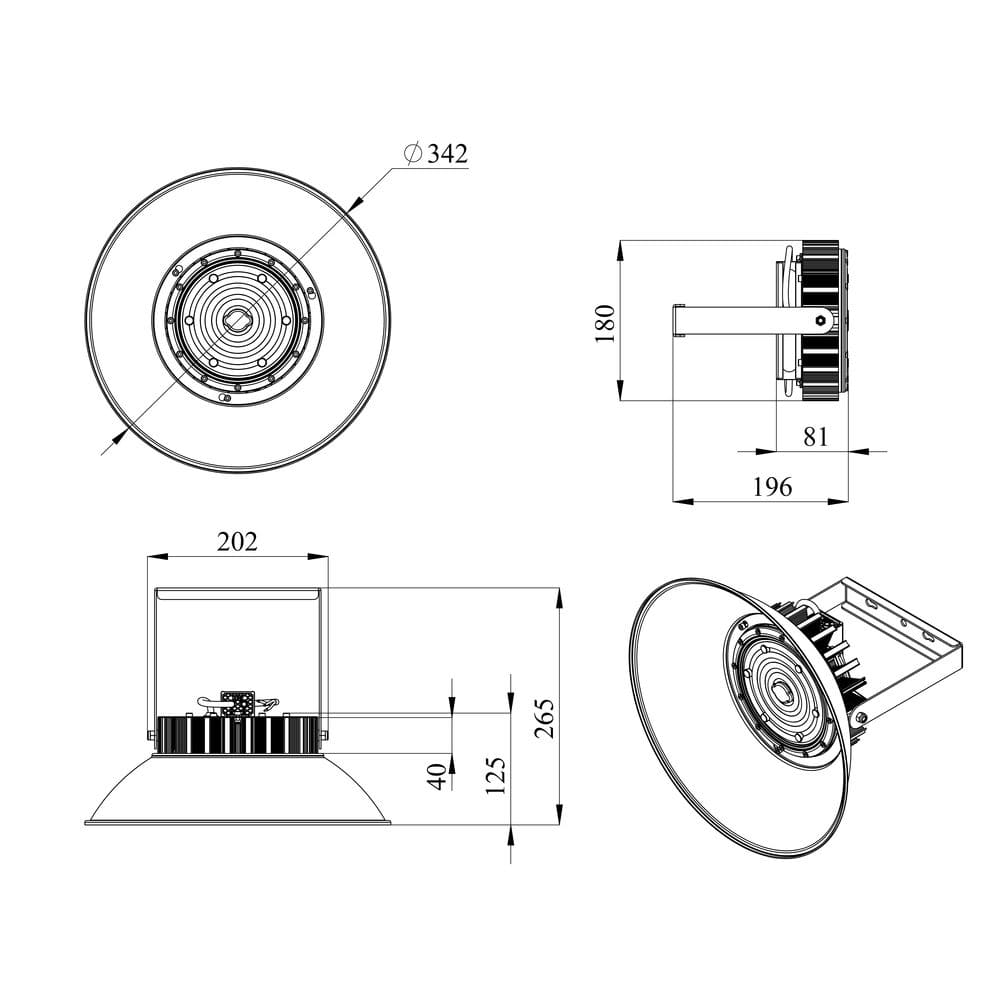 Профи v2.0 МЛ 50 Эко CRI70 4000К 90° Поворотный кронштейн