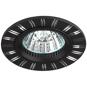 Светильник точечный ЭРА KL33 AL/BK алюминиевый MR16,12V/220V, 50W черный/хром