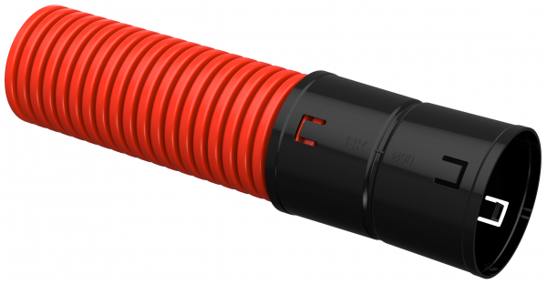 Труба гофрированная двустенная ПНД d=90мм красная IEK (кратно 100)