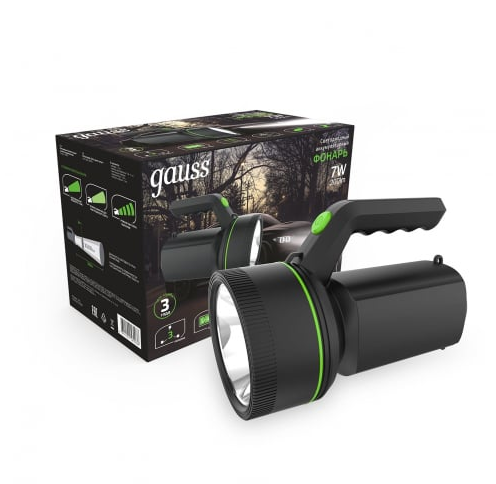 Фонарь прожекторный Gauss модель GFL601 7W 200lm Li-ion 3000mAh LED 1/10/30