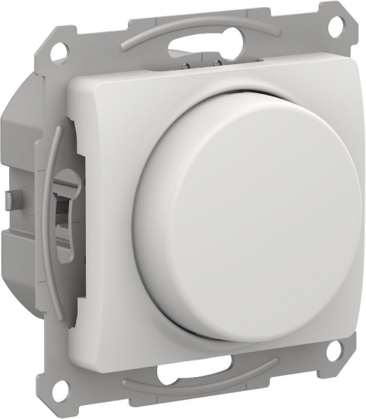 Glossa Бел. СВЕТОРЕГУЛЯТОР (диммер) повор-нажим, LED, RC, 400Вт, мех.,