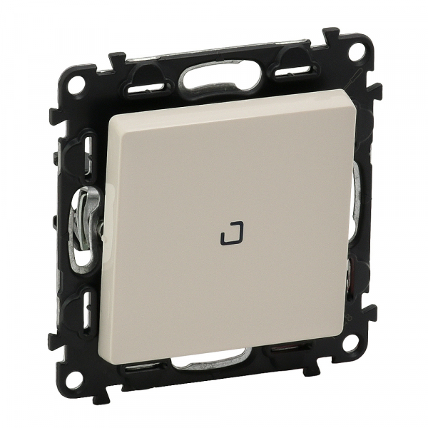 Legrand 752204 Valena LIFE.Выключатель 10АХ 250В с индикацией, с лицевой панелью.Безвинтовые зажимы.Слоновая кость