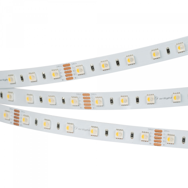 Arlight Лента IP20 24V 19,2Вт/м мульти RT-B60-12mm 24V RGBW-White-4-in-1 (19.2 W/m, IP20, 5060, 5m) (