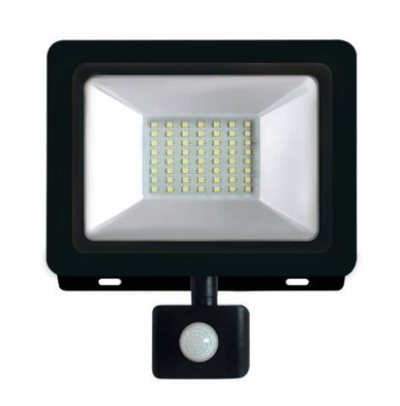 Прожектор светодиодный Gauss 50Вт 6500К 3500Лм IP65 197х173х56 черный с датчиком движения