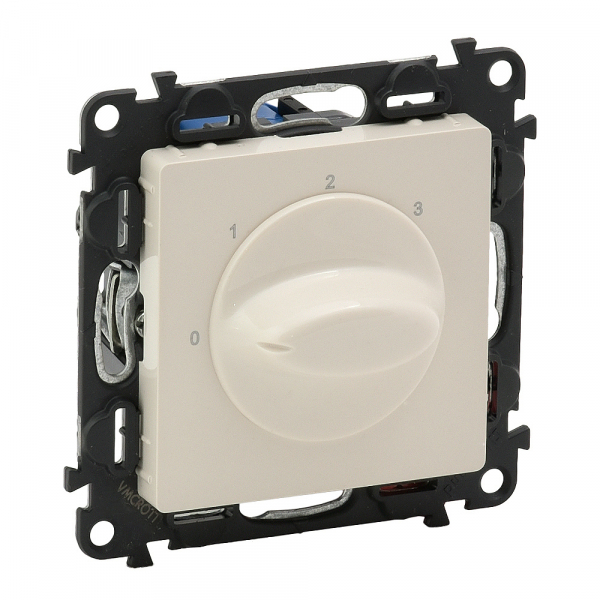 Legrand 752232 Valena LIFE.Выключатель вентилятора 4-позиционный.С лицевой панелью.Винтовые зажимы.Слоновая кость