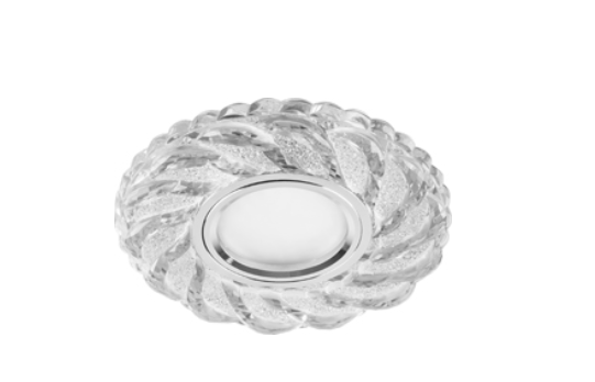 Светильник точечный Feron CD935 потолочный MR16 G5.3 прозрачный с белой LED подсветкой