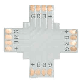 Ecola LED strip connector гибкая соед. плата X для зажимного разъема 4-х конт. 10 mm уп. 5 шт. /SC41FXESB/