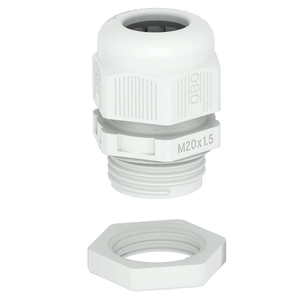 Кабельный ввод M20, влагозащита IP 68, УФ-стойкий, с контргайкой /V-TEC VM20+ LGR/