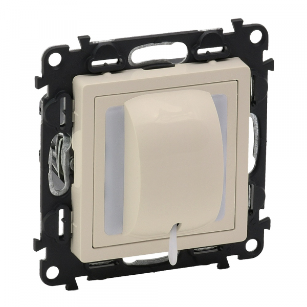 Legrand 752224 Valena LIFE.Выключатель кнопочный 6А 250В со шнуром, с лицевой панелью.Безвинтовые зажимы.Слоновая кость