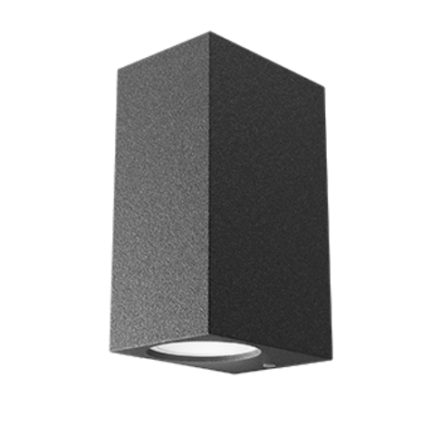 Светильник садово-парковый Gauss Cube настенный архитектурный, 2xGU10, 67*92*150mm, 170-240V / 50Hz, 2xMax.35W, IP54, 1/15