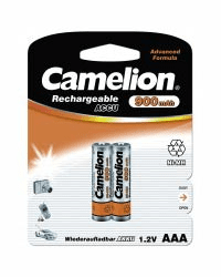 Аккумулятор CAMELION R03  900 mAh Ni-Mh BL-2/4 (кратно 2)