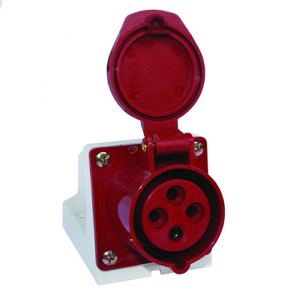 Розетка EKF 124 стационарная наружная 3Р+РЕ 32А 380В IP44
