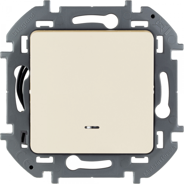 Legrand INSPIRIA Слоновая кость Выключатель 1-клавишный с подсветкой IP20 скрытая установка 673611