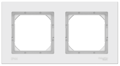 AtlasDesign  AQUA Белый Рамка 2-местная IP44, ATN440102