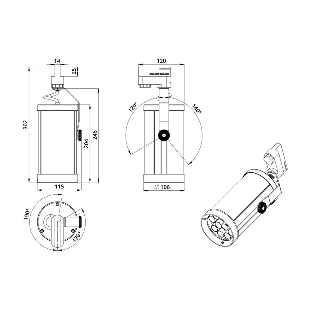 Акцент Трек 30 5000К 90°