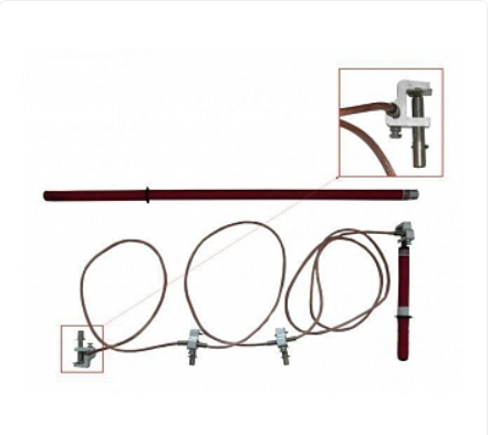 Заземление переносное ЗПП-15 (сеч.пр.=16 мм кв) комплект (штанга + мешок)