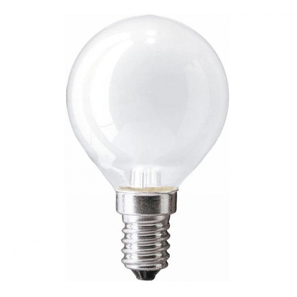 Стандартная лампа накаливания  PHILIPS  P45  60Вт  230В  E14 (кратно 10)