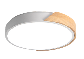 Светильник Jazzway PPB Sсandic-R 36w 4000K WH/W с деревянной планкой IP20 D385*60